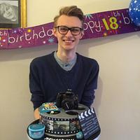 Camera birthday cake 