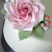 Large rose celebration cake