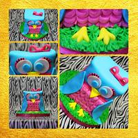  Teal Owl cake