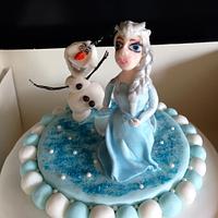 Frozen themed 4th birthday cakes. 