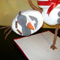 Olaf gravity cake 