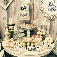Alice in wonderland 150th Anniversary Cake Display