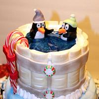 Penguin Christmas/Winter Cake