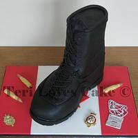 Military Boot Cake