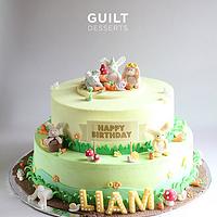 Cute Bunny Birthday Cake