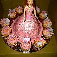 the pink barbie cake