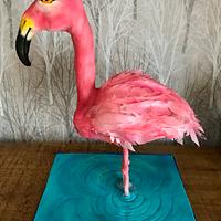 Flamingo 3D cake