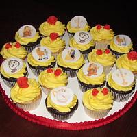 Beauty and Beast Princess Belle Cake & Cupcakes