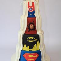 Superheroes Wedding Cake