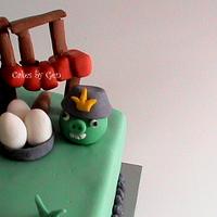 Angry Bird Summer Pignic Inspired Cake