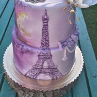 Hand painted Eiffel Tower 