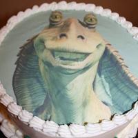 Jar Jar Binks Star Wars Birthday Cake