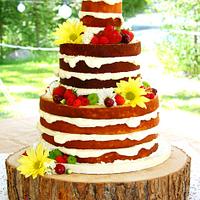 'Bare' Wedding Cake