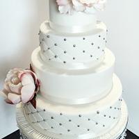 Peony Wedding Cake 