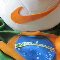 Cake for a young Brazil football fan