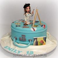 Travelling Artist 13th Birthday Cake