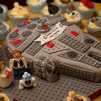 Lego Star Wars Millennium Falcon Wedding Cake Cupcakes