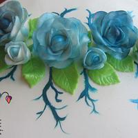 Blue Roses and thorns