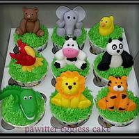 animals cupcakes 