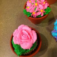 flower garden cupcakes