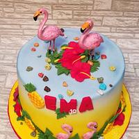 Flamingo cake