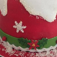 Xmas candle cake 