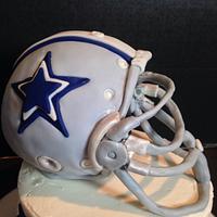 Dallas Cowboys helmet cake