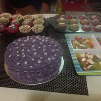 Rosette Purple Yam Sponge Cake