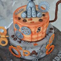 Robot Dog Birthday Cake