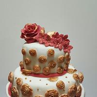 Flower rose cake 