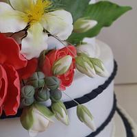 FLORAL  wedding CAKE