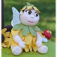 Sunflower Fairy Birthday Cake