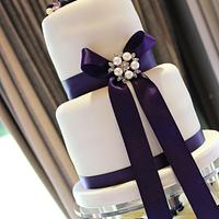 Mulberry Purple wedding cake