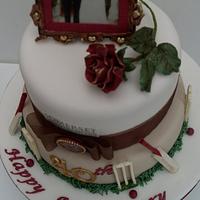 Cricket themed 40th anniversary cake