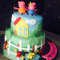 Peepa pig cake