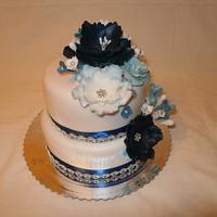 Wedding cake with flowers made by SmartFlex Velvet.