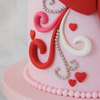 Whimsical Valentine's Cake