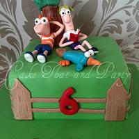 phineas and ferb cake 