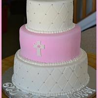 Quilted Christening Cake