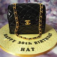 Chanel bag cake.