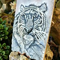 Black and white tiger cookie