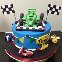 4th Birthday Racing Cars Cake