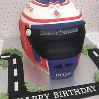 Jensen Button Helmet Cake