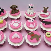 Cat and Dog Cupcakes
