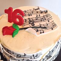 Beauty & the beast and music cake