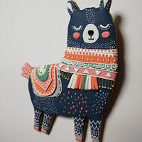 Folk Art Llama Cookie 
