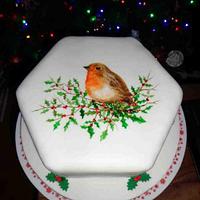 Robin Christmas Cake