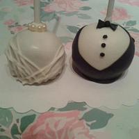 Bride and Groom Cake pops