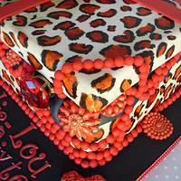 Leopard print jewellery box
