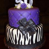 Purple zebra cake